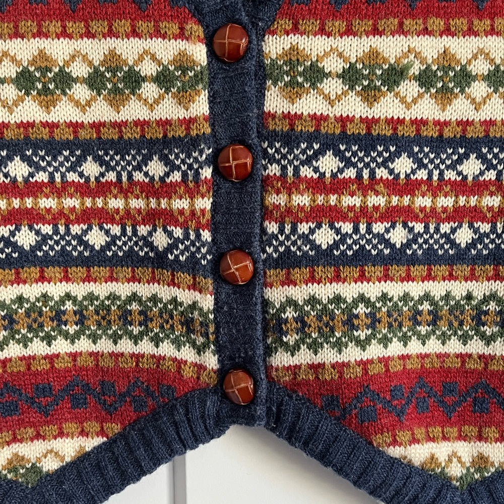 Vintage Multicolored Sweater Vest Size Medium - Picture 7 of 14